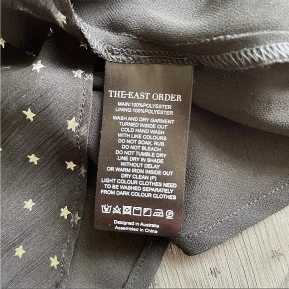 The East Order Starry Night Mini Dress NWT Size S Black Metallic - Picture 5 of 8
